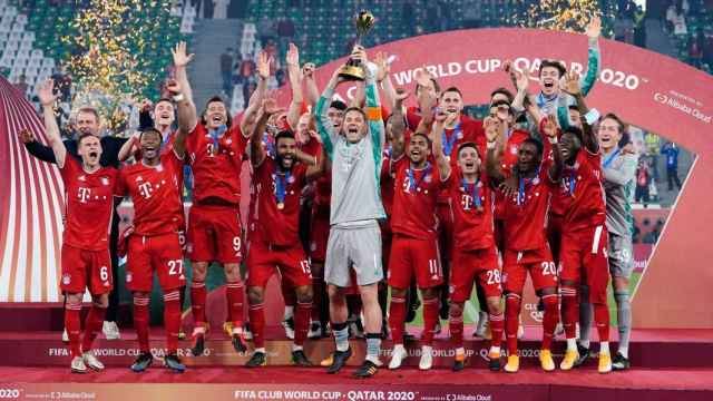 Los jugadores del Bayern de Munich celebrando el Mundial de Clubes en 2020 / EFE