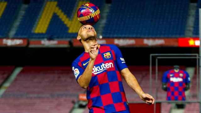 Martin Braithwaite, en el día de su presentación / FC Barcelona