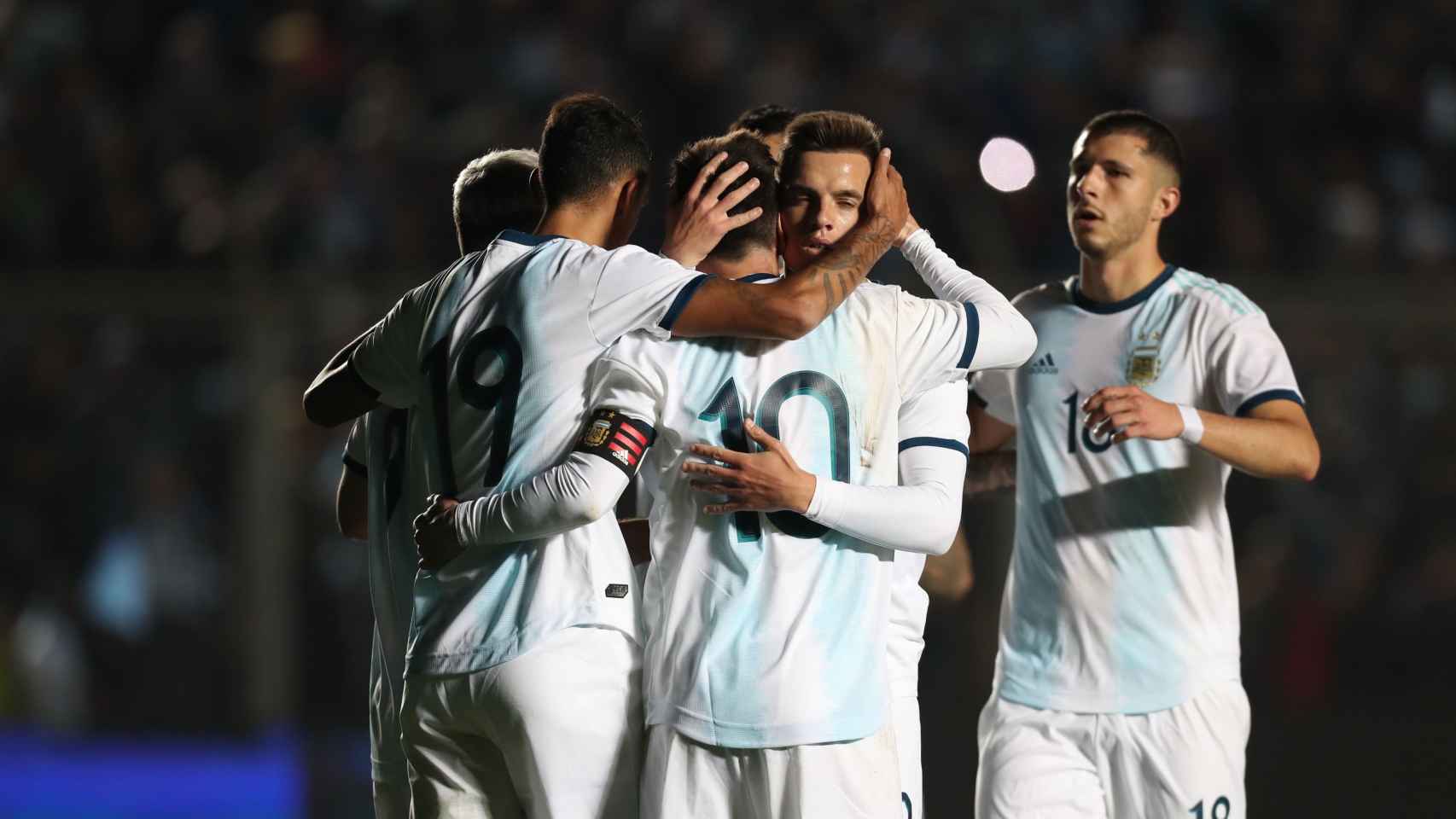 Una foto de la selección argentina celebrando un gol ante Nicaragua /EFE