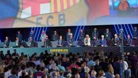 Los directivos del Barça en la Asamblea de Socios Compromisarios / EFE