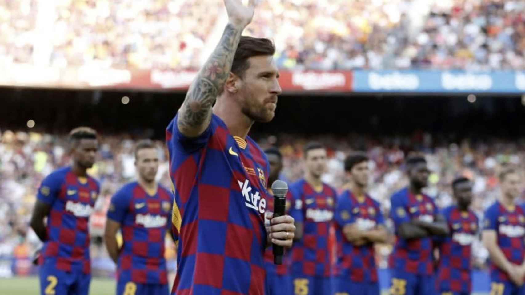 Una foto de Leo Messi durante el Joan Gamper / FCB