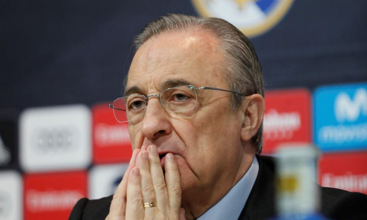 Florentino Pérez, en una rueda de prensa del Real Madrid | EFE