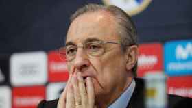 Florentino Pérez, en una rueda de prensa del Real Madrid | EFE