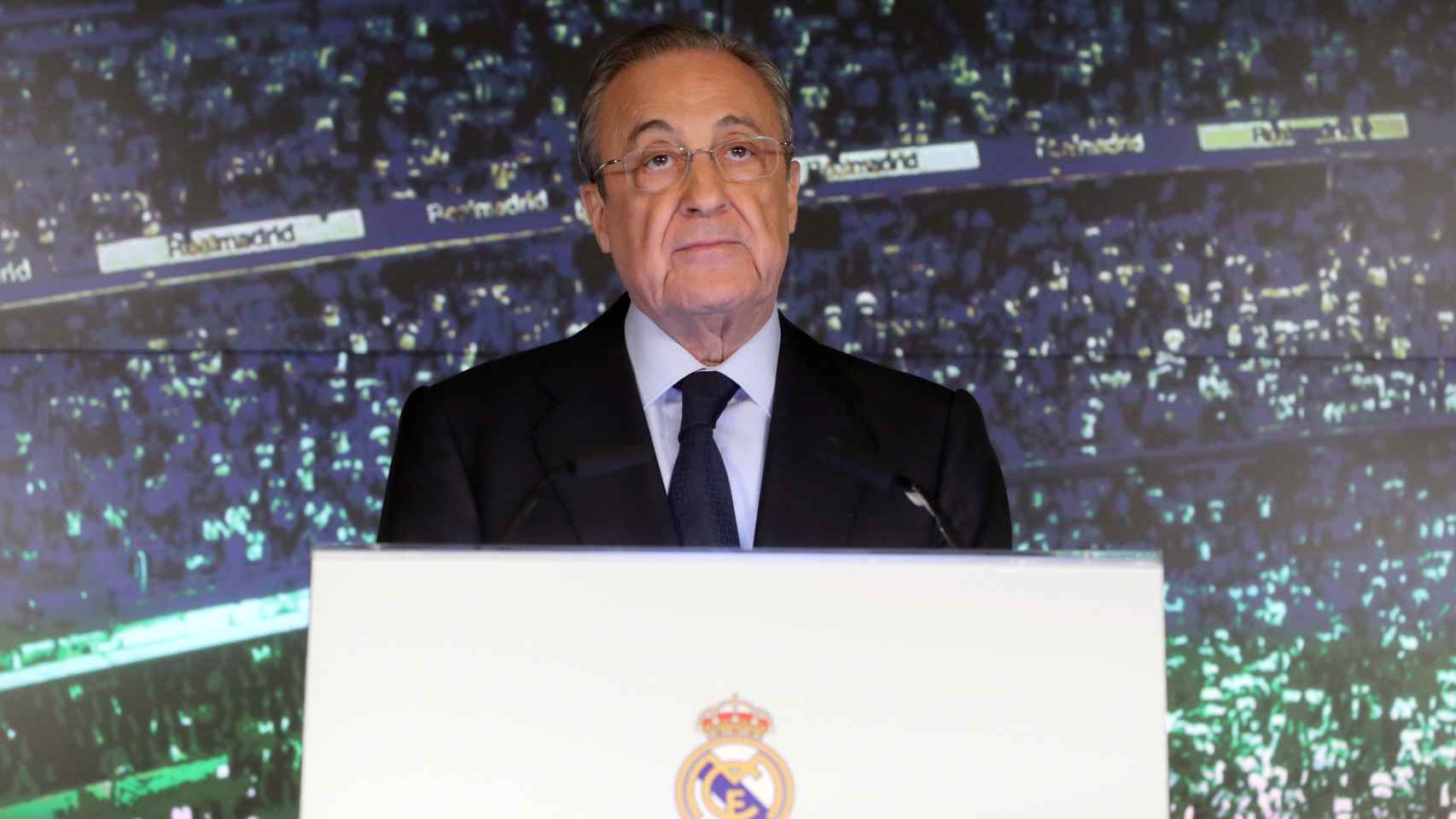 Florentino Pérez durante la presentación de Zidane como nuevo técnico del Real Madrid / EFE