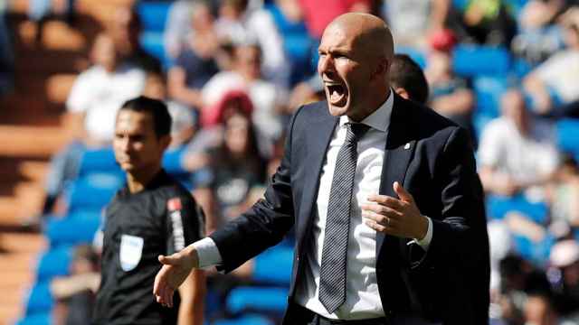 Zinedine Zidane en un partido del Real Madrid / EFE