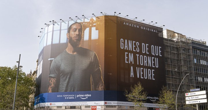 La pancarta de Sergio Ramos en Barcelona imitando a Laporta / Pablo Miranzo - CULEMANIA
