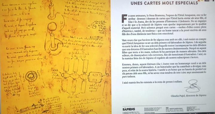 El libro de Junqueras incluye decenas de cartas a sus hijos / @sapienscat