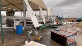 Las instalaciones del aeropuerto de Alguaire, donde ha habido destrozos por las tormentas / (CCMA / Enric Pinyol)