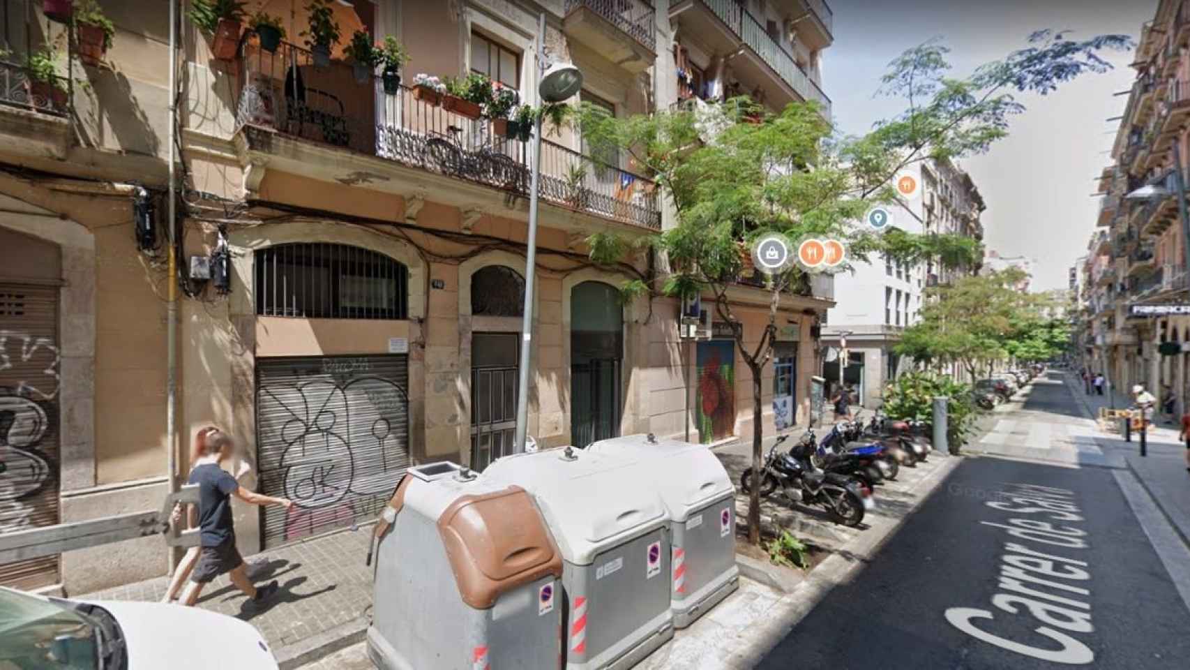 El número 40 de la calle de Salvà, en el barrio del Poble-sec, Barcelona / GOOGLE MAPS