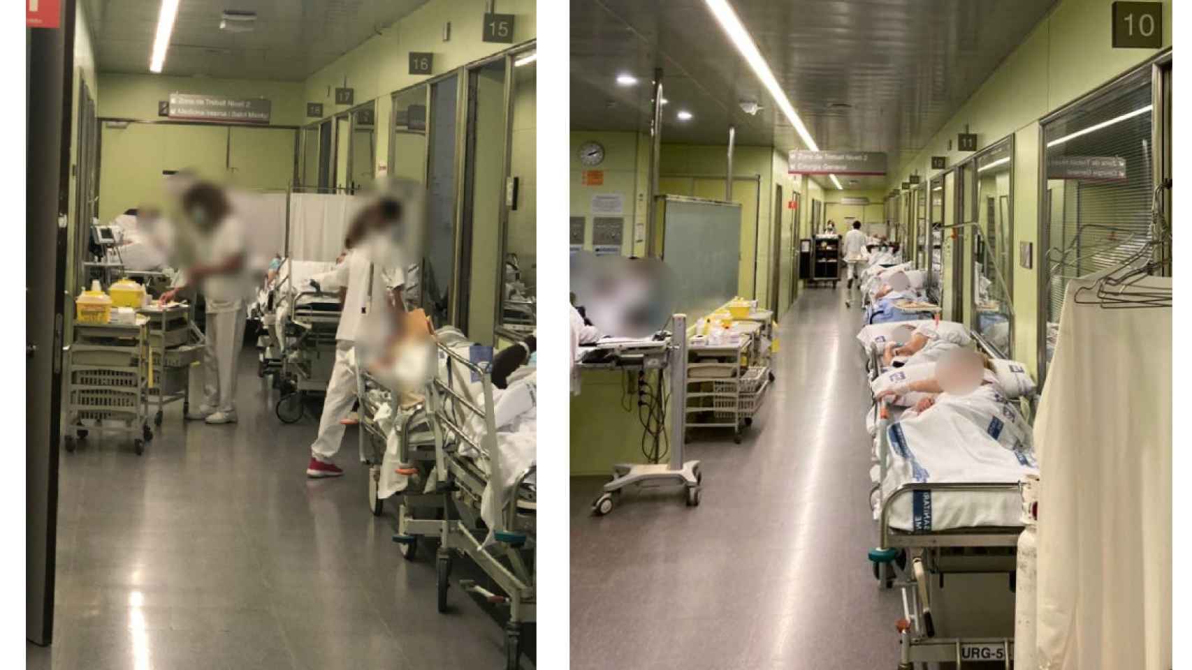 Pasillos del servicio de urgencias del Hospital de Mataró llenos de pacientes / CETAC-CTS