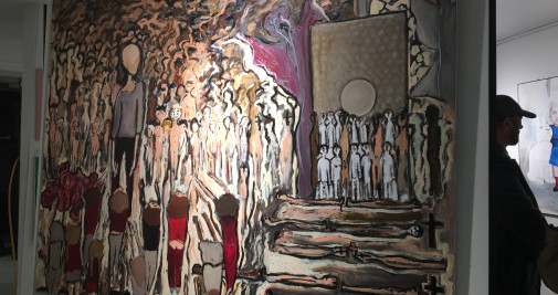 Una de las pinturas de la artista Tess Dribbel, presentada por primera vez en Barcelona / CG