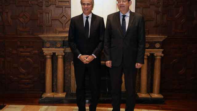 El presidente del Círculo de Economía, Javier Faus, y el presidente valenciano, Ximo Puig, en la Generalitat valenciana / CdE