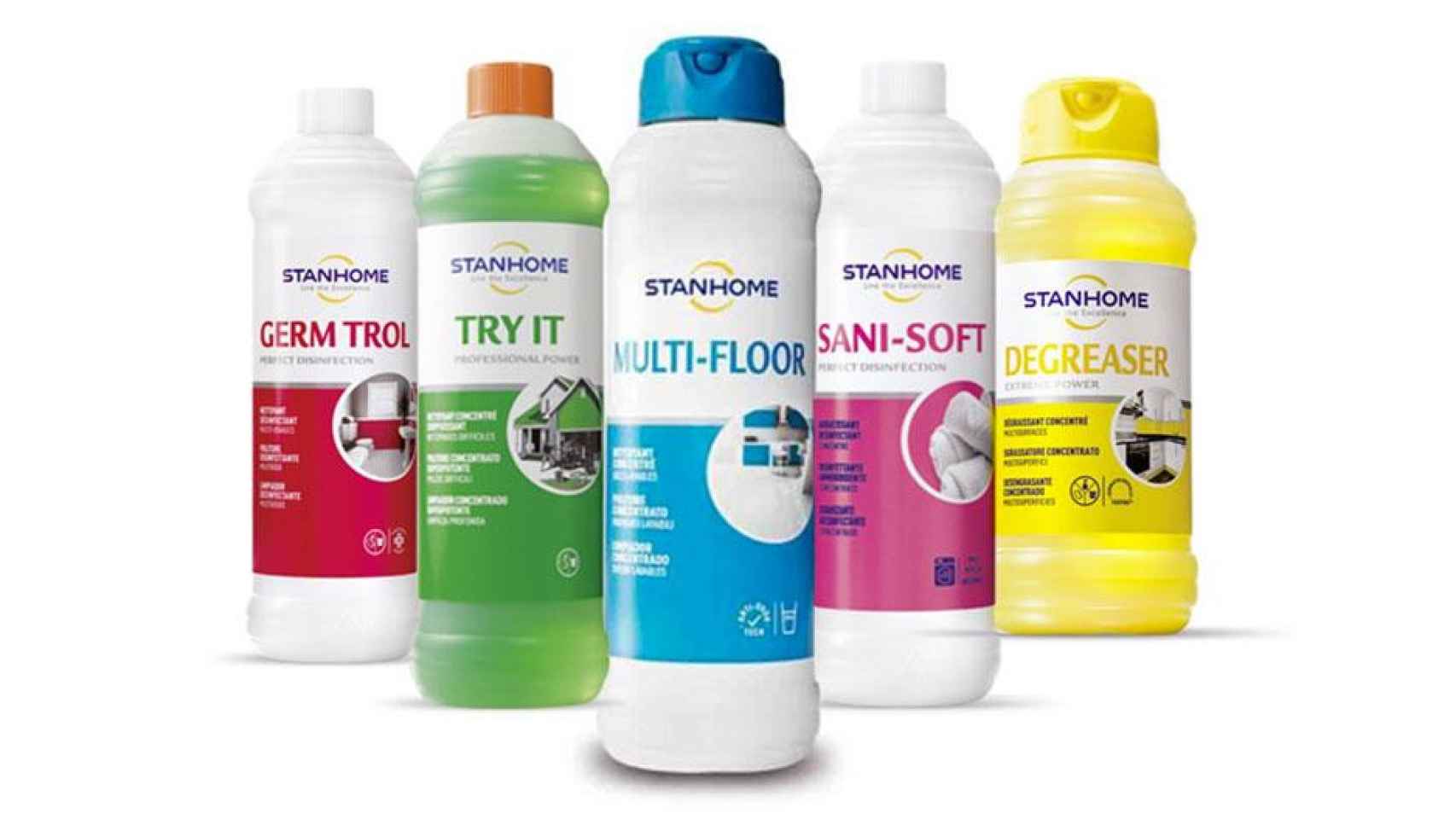 Imagen de varios de los productos de limpieza para el hogar de Stanhome, una compañía abonada a los números rojos en España / CG