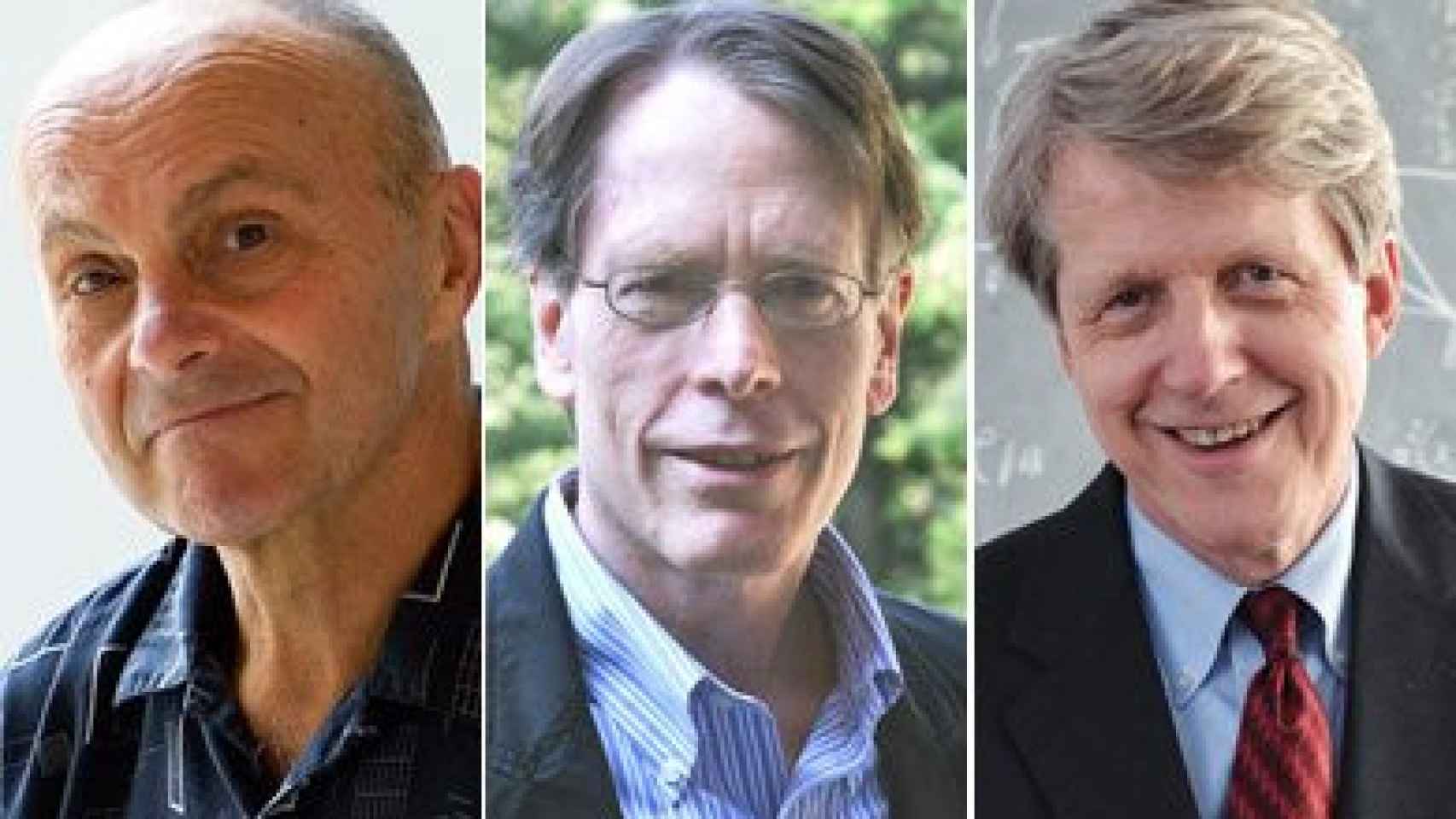 De izquierda a derecha, los economistas Eugene F. Fama, Lars Peter Hansen i Robert J. Shiller / CG