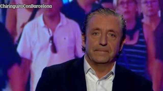 Josep Pedrerol, emocionado durante su editorial en 'El Chiringuito de Jugones' / CD