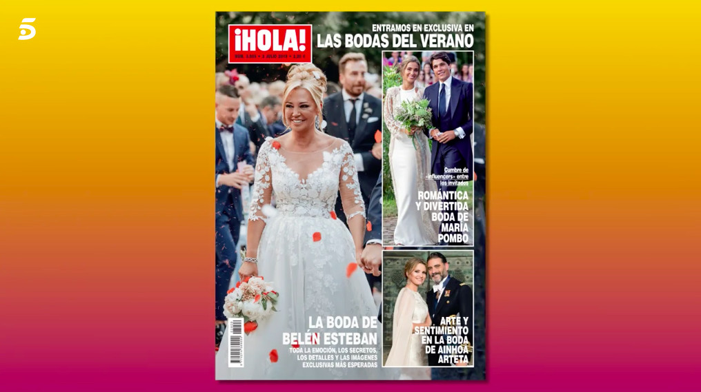 Sálvame muestra la portada de la revista ¡Hola! / MEDIASET