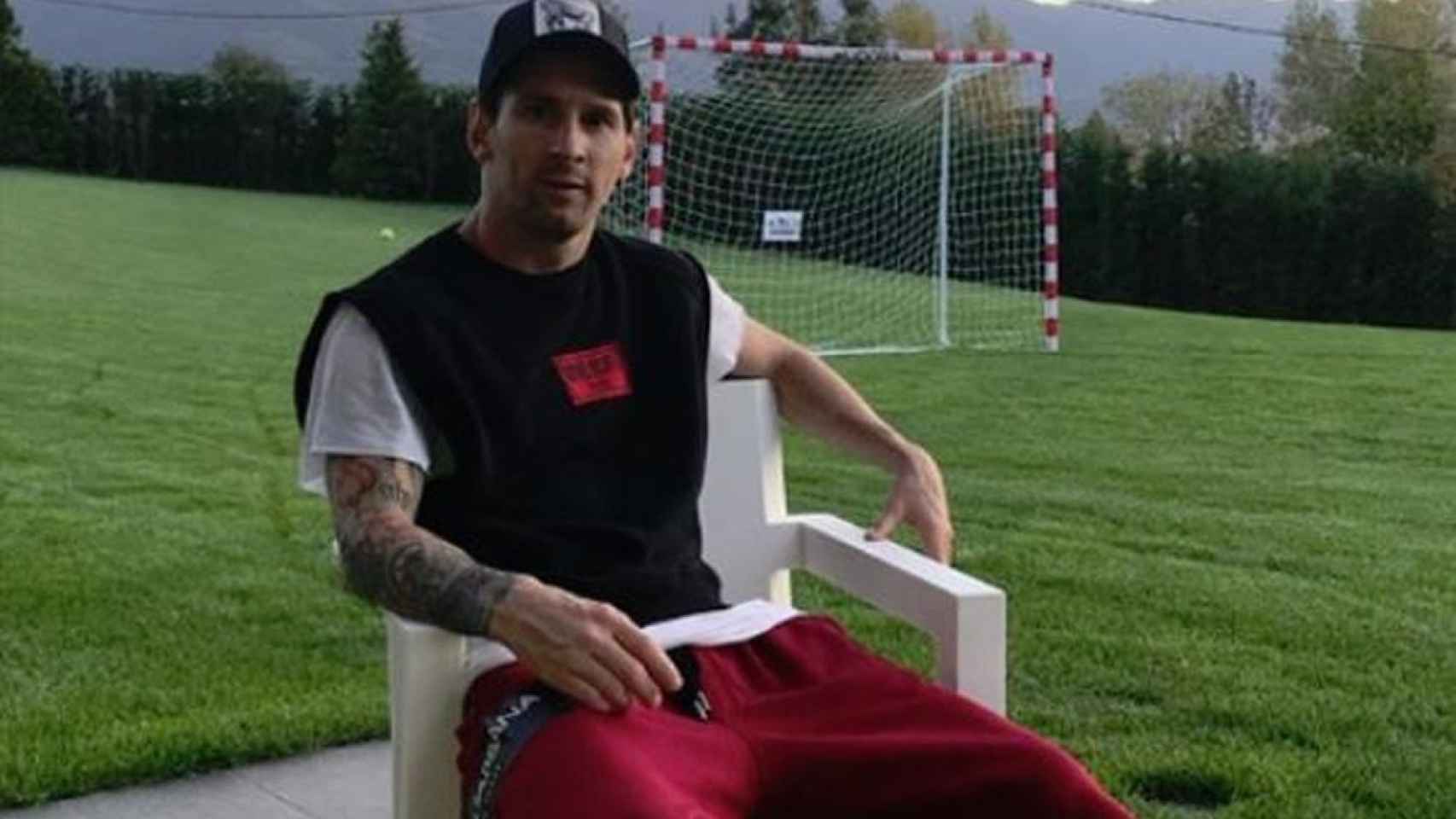 Leo Messi descansa en su casa de los Pirineos