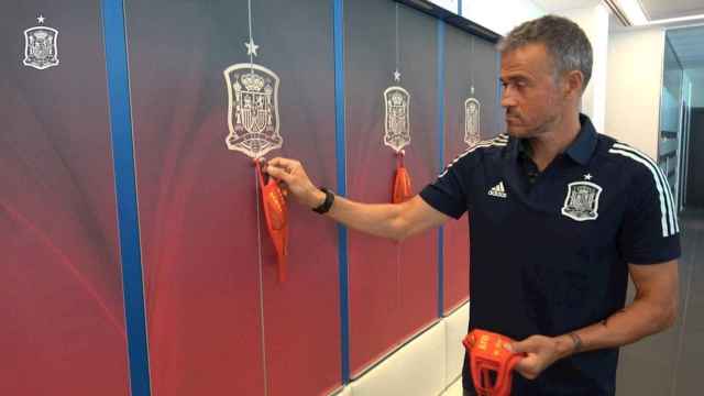 Luis Enrique dando la convocatoria / EFE