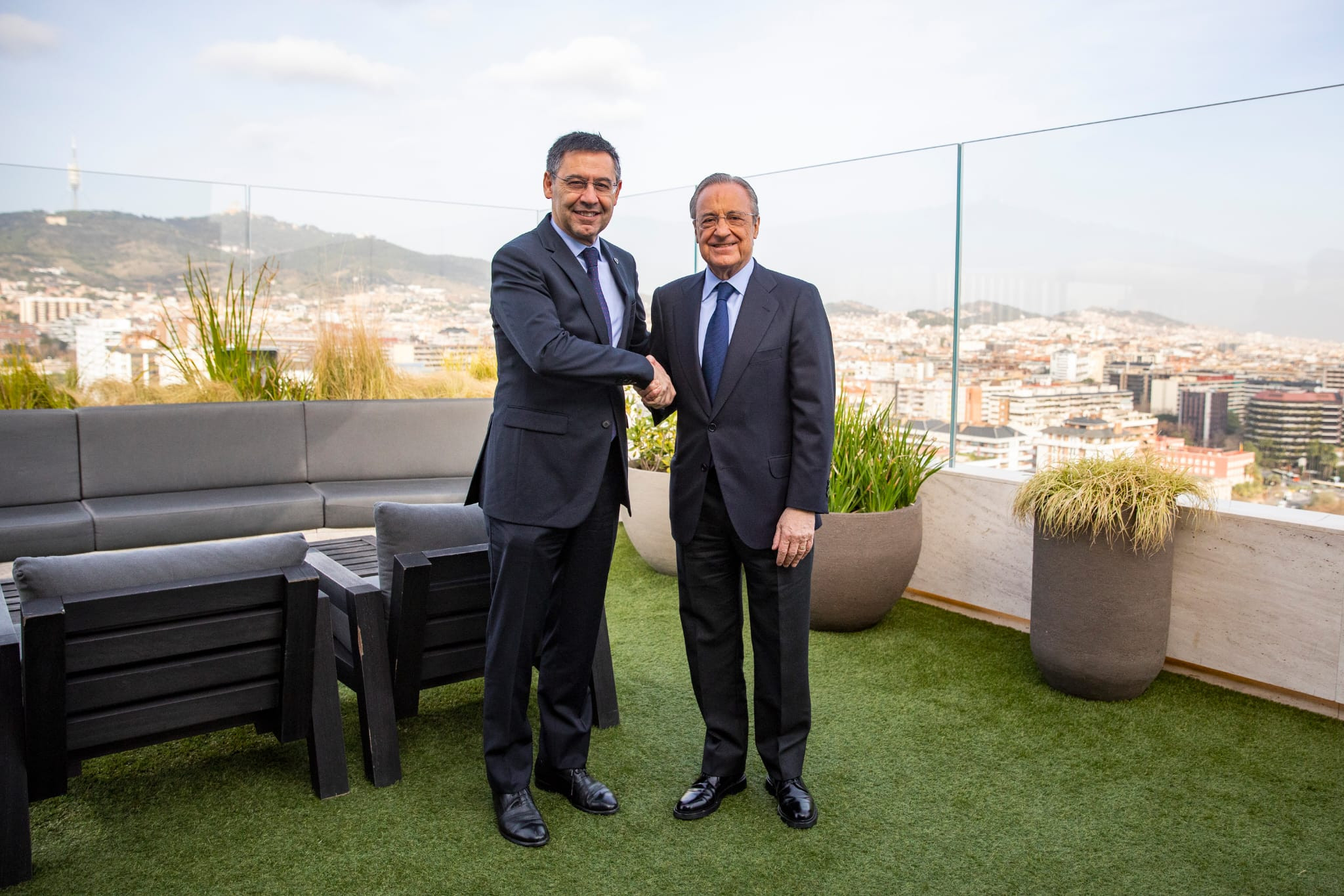 Josep Maria Bartomeu y Florentino Pérez en la comida de directivas / FCB