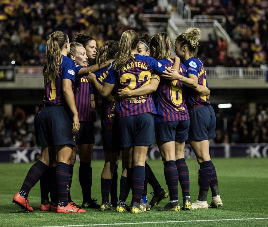 Una foto de las jugadoras del Barça femenino durante un partido / Instagram
