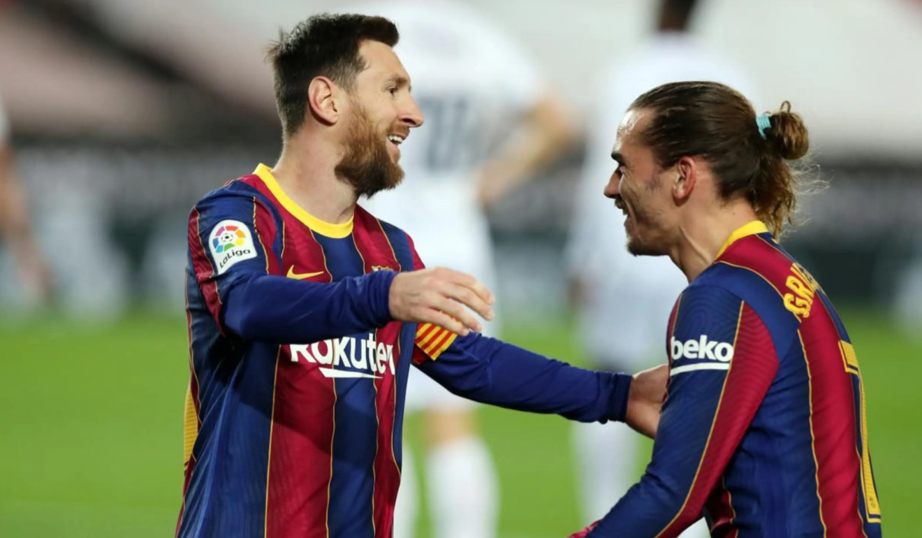 Messi celebrando un gol con Griezmann / FC Barcelona