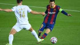 Leo Messi, en una acción ante el Ferencvaros | EFE