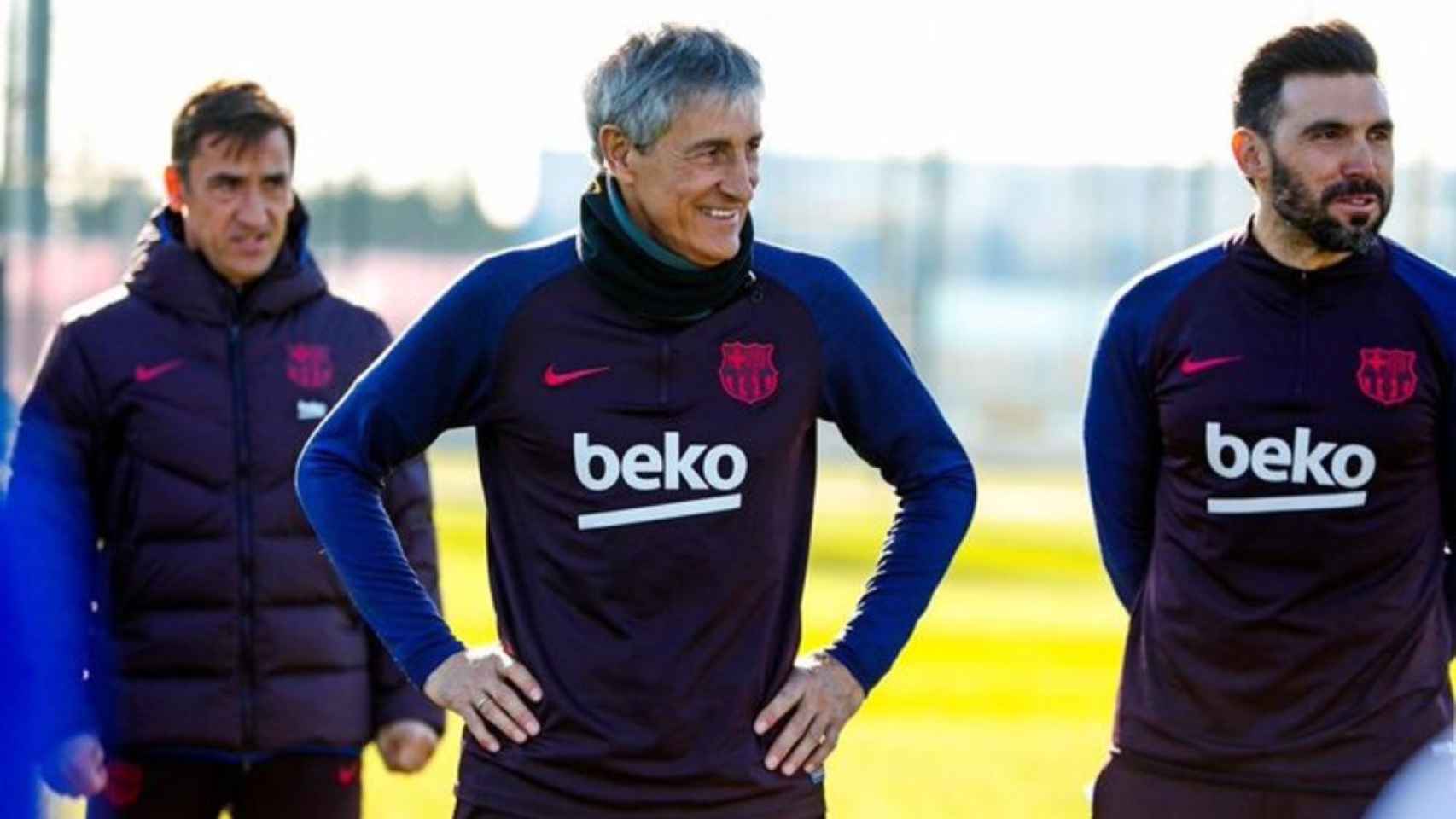 Quique Setién, dirigiendo al FC Barcelona / FC Barcelona