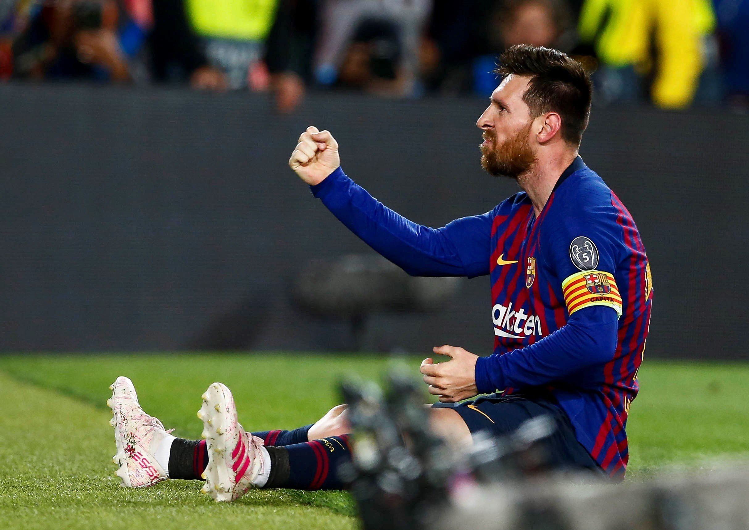 Una foto de Leo Messi celebrando su gol ante el Liverpool / EFE