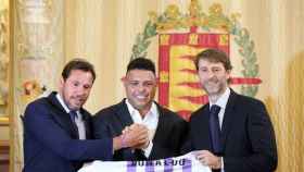 Una foto de Ronaldo Nazario en su presentación como máximo accionista del Valladolid / EFE