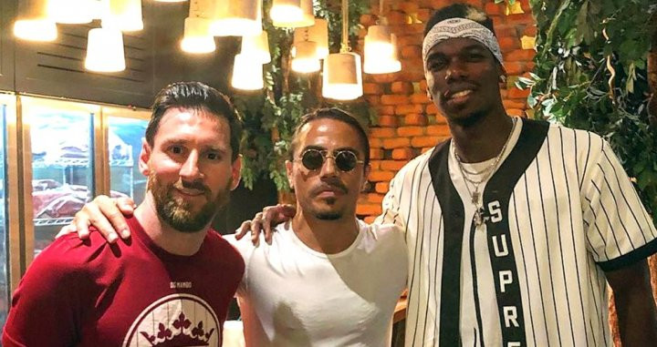 Leo Messi, el chef Salt Bae y Paul Pogba en Dubái / INSTAGRAM