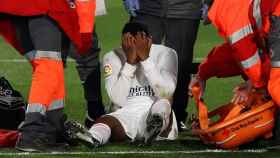 Rodrygo, jugador del Madrid, tras lesionarse contra el Granada | EFE