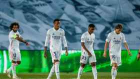 Los jugadores del Real Madrid, cabizbajos tras perder contra el Shaktar | EFE