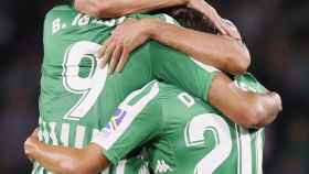 Los jugadores del Betis celebran un gol contra el Celta EFE