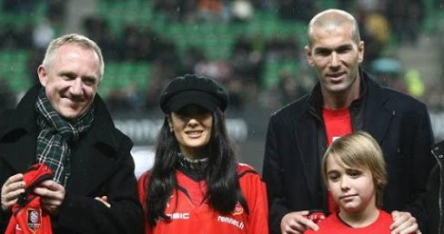 Pinaut y Zidane en el estadio del Rennes / Redes