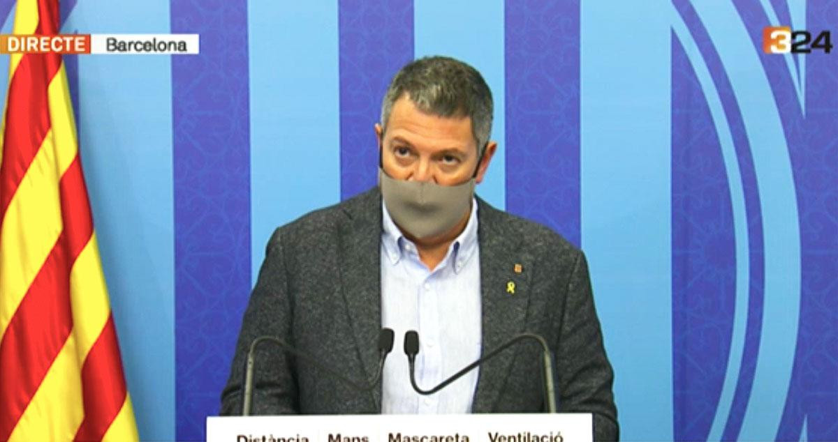 El consejero catalán de Interior, Miquel Sàmper, en la rueda de prensa tras la 'rave' de Llinars / CG