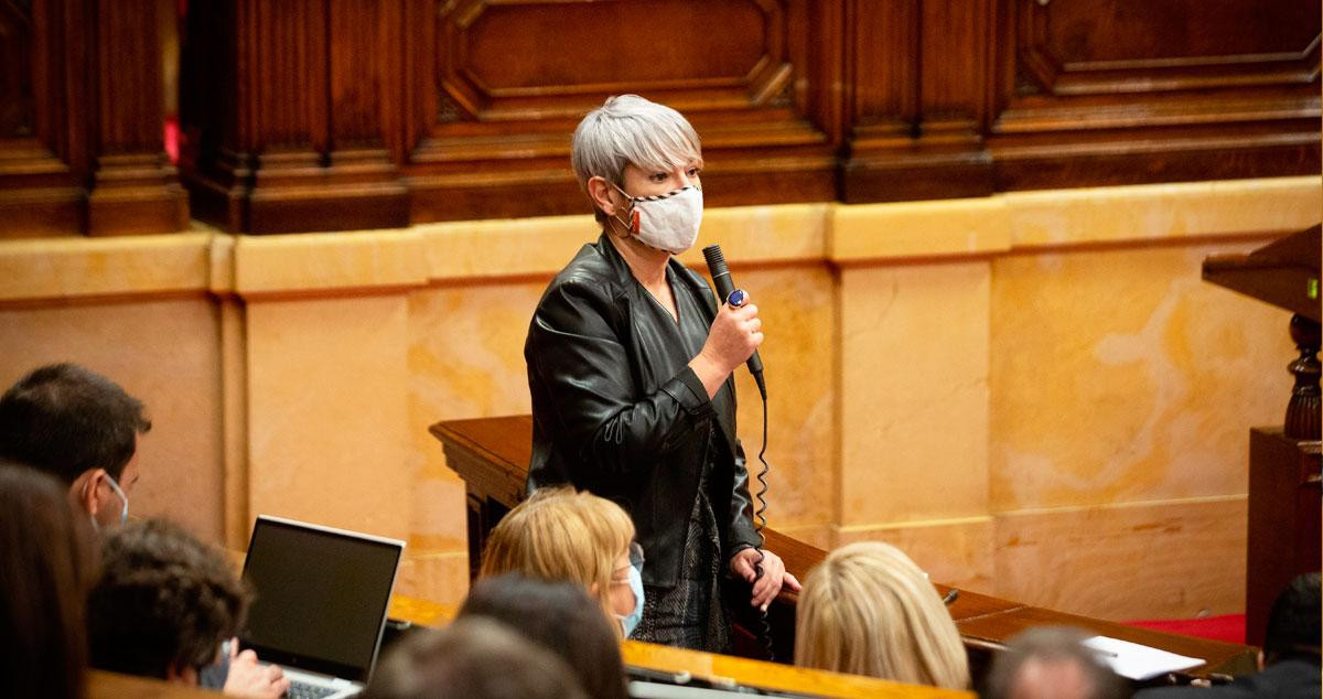 Lourdes Ciuró, consejera catalana de Justicia, en el Parlament / EP