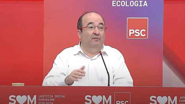 MIquel Iceta, en la reunión interparlamentaria del PSC / EP