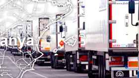 Caravana de camiones en carreteras catalanas; Tabarnia es el motor comercial de Cataluña / CG