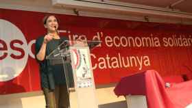 La alcaldesa de Barcelona, Ada Colau, en la Fira d'Economia Solidària de Catalunya