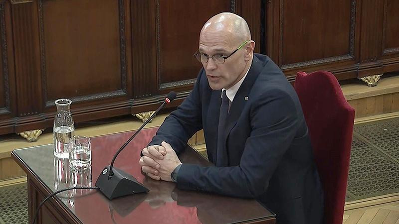 El 'exconseller' Raül Romeva durante el juicio del 'procés' / EFE