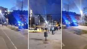 Tres imágenes del despliegue policial de Mossos en Barcelona / CG