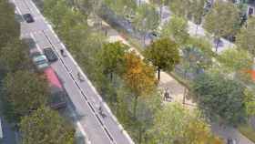El proyecto de peatonalización de la avenida Meridiana que propone Colau / AJUNTAMENT DE BCN