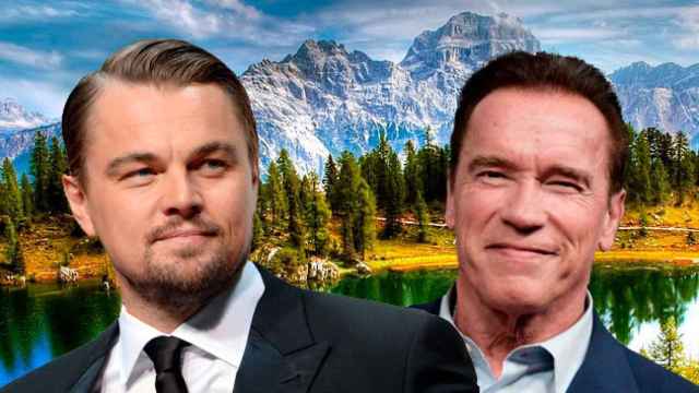 Los actores Leonardo DiCaprio y Arnold Schwarzenegger / FOTOMONTAJE CG