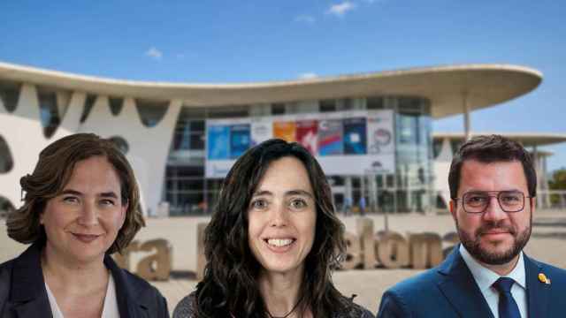 De izquierda a derecha: Ada Colau, Mònica Roca y Pere Aragonès / CG