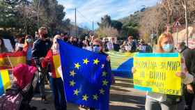 Protesta de ciudadanos ucranianos en el Consulado de Rusia en Barcelona / EP