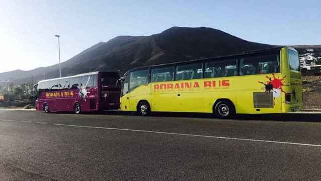 Autocares de Robaina Bus, una de las empresas fugadas de Cataluña esta semana / CG