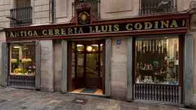 Fachada de la Antigua Cerería Lluís Codina, uno de los comercios históricos de Barcelona que acaba de declarar el concurso de acreedores. / CG