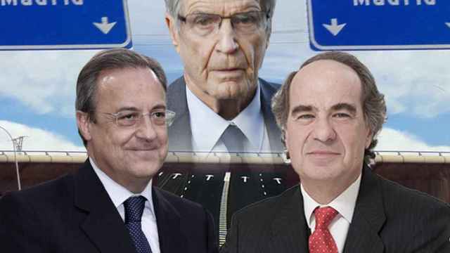 Florentino Pérez, Antonio Garrigues y José María Alonso, unidos por el arbitraje de las autopistas de Madrid.