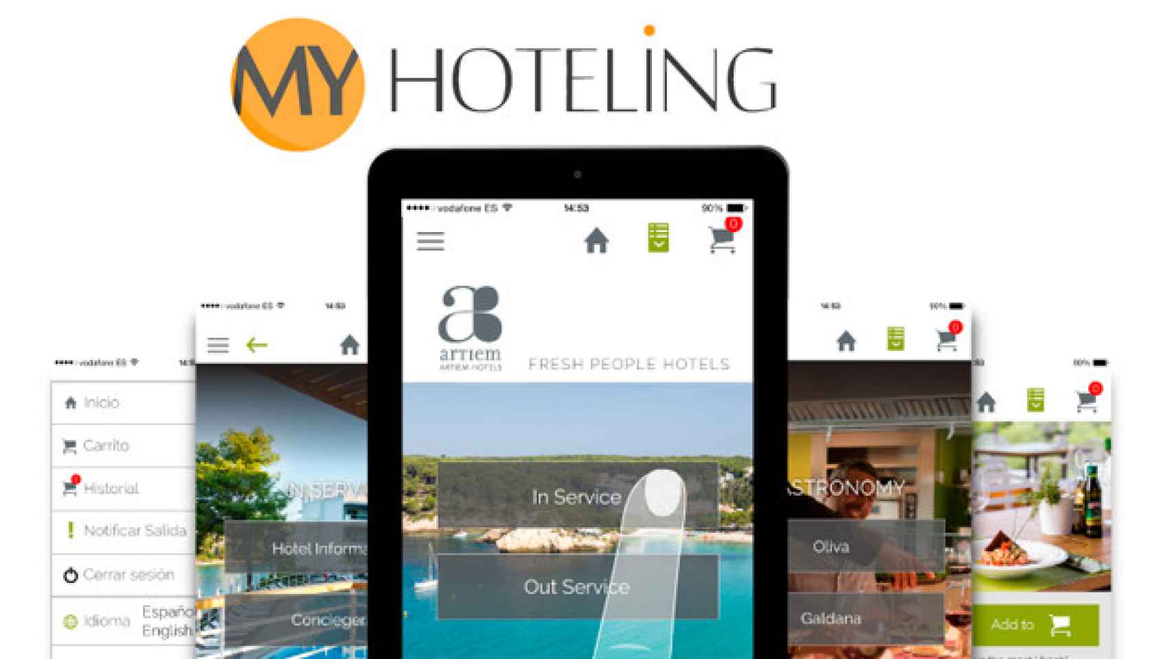 Imágenes de la app de Myhoteling Hospitality / CG
