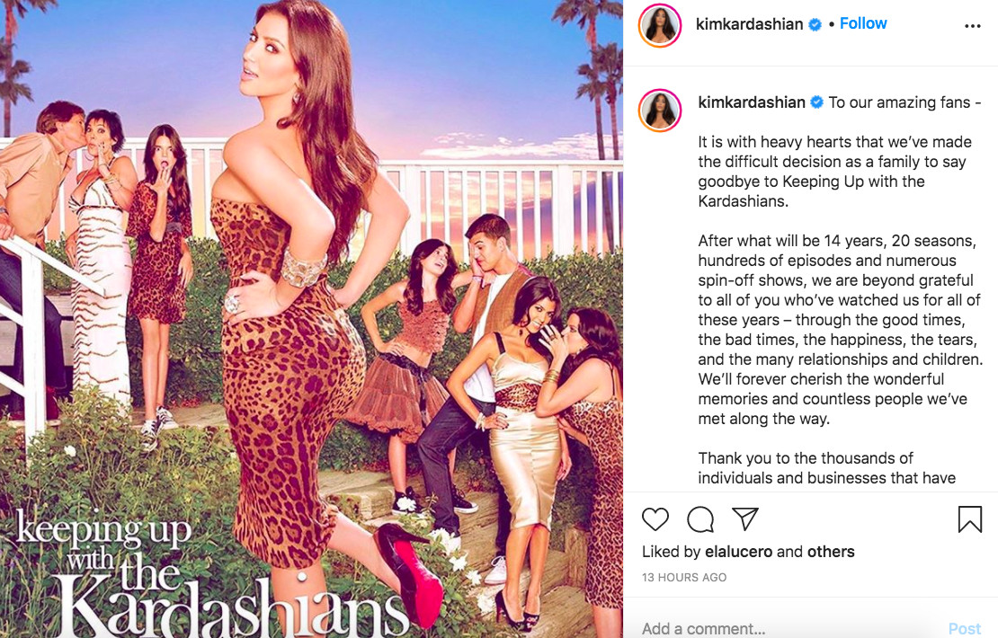 Kim Kardashian habla sobre el fin del reality de su familia en las redes sociales / INSTAGRAM